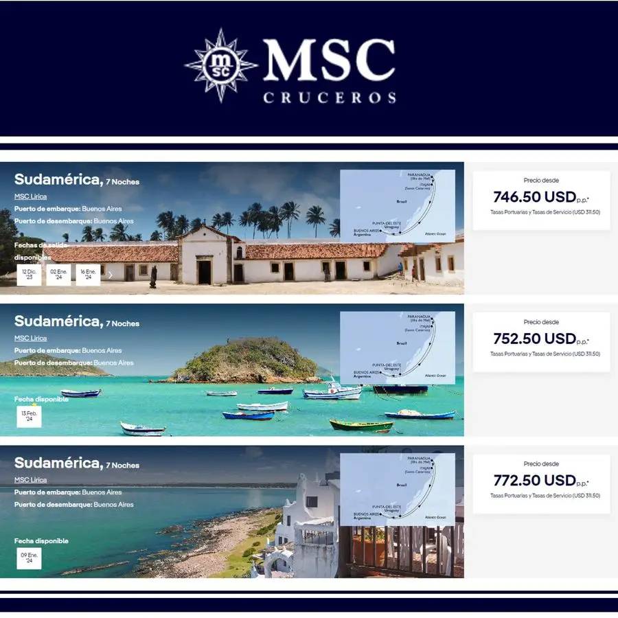 MSC Ofertas Destacadas