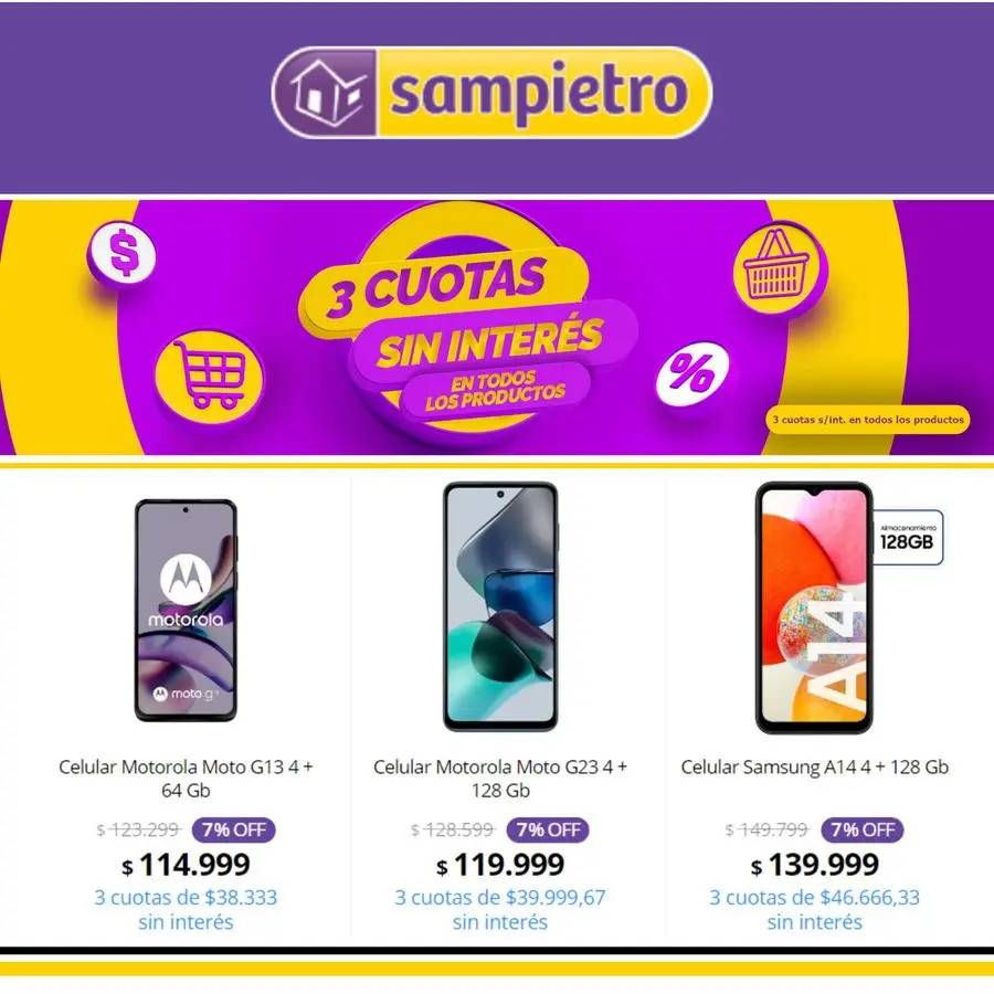 Sampietro 3 sin interés todos los productos