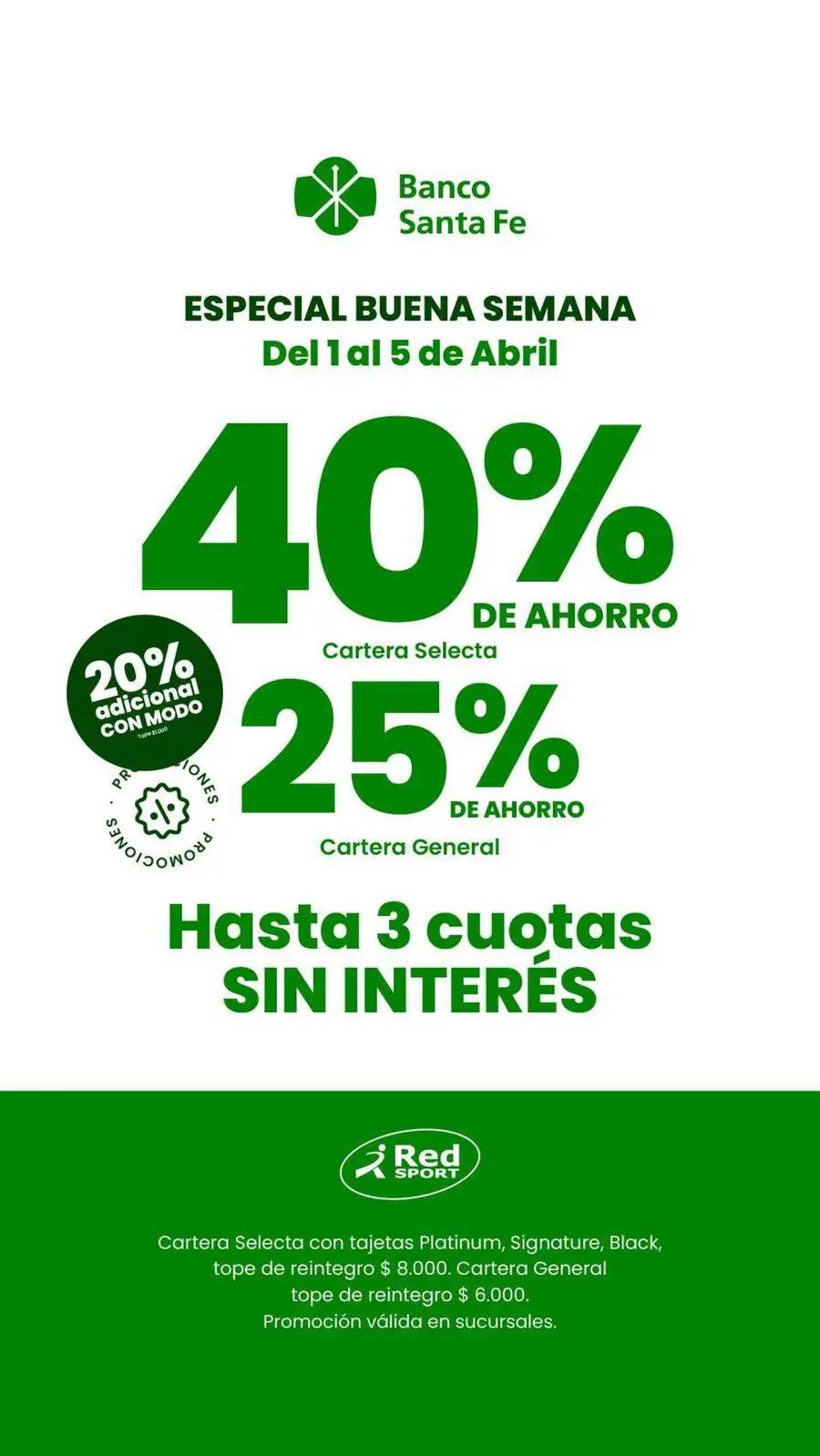 Especial Buena Semana 40% de ahorro