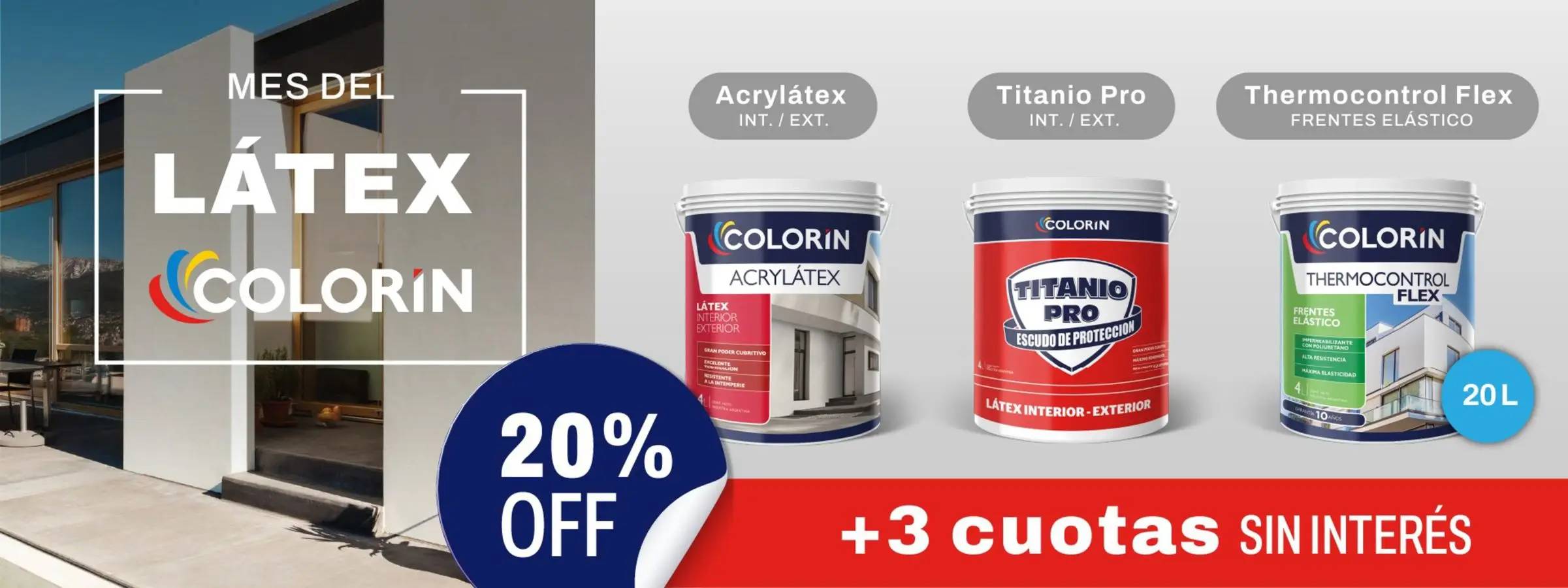 Mes de Látex Colorín - 20% off