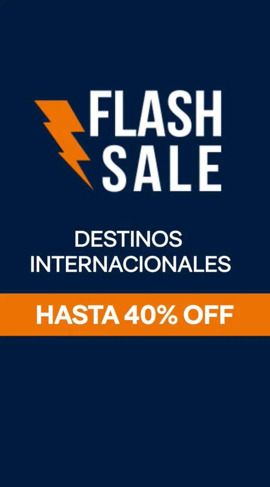 Destinos Internacionales Hasta 40% off