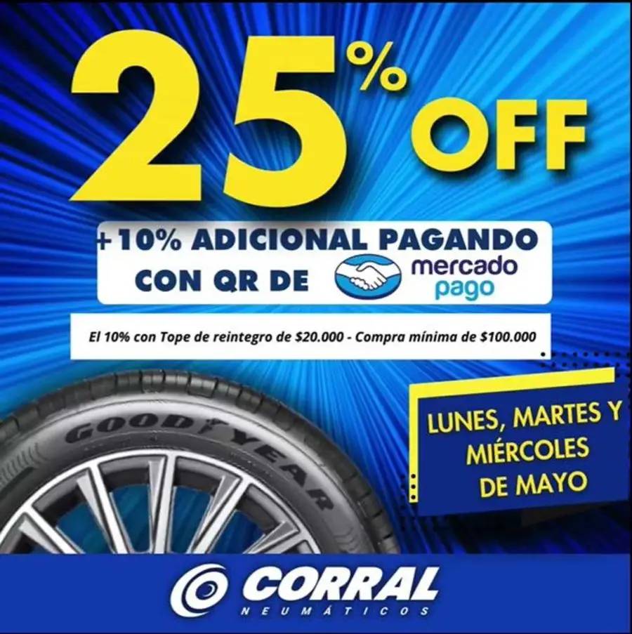 25% OFF Lunes, Martes y Miércoles de Mayo