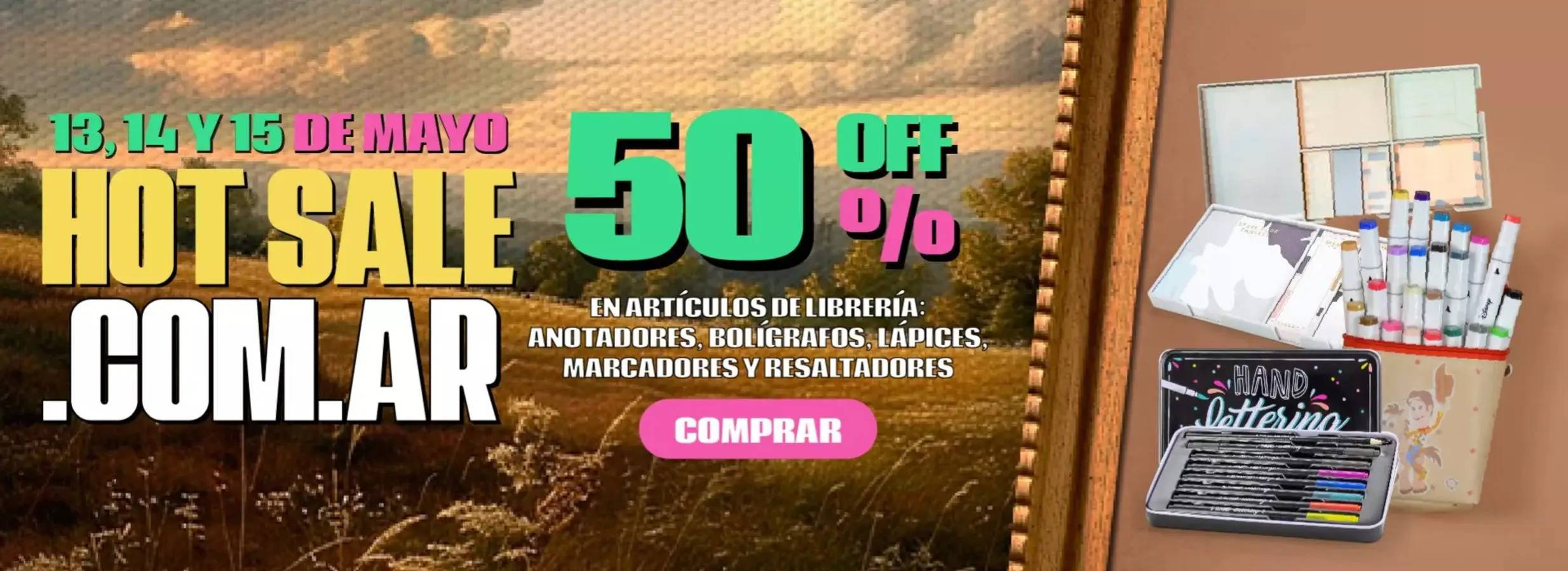 10% dto en títulos seleccionados y 50% dto en otros artículos