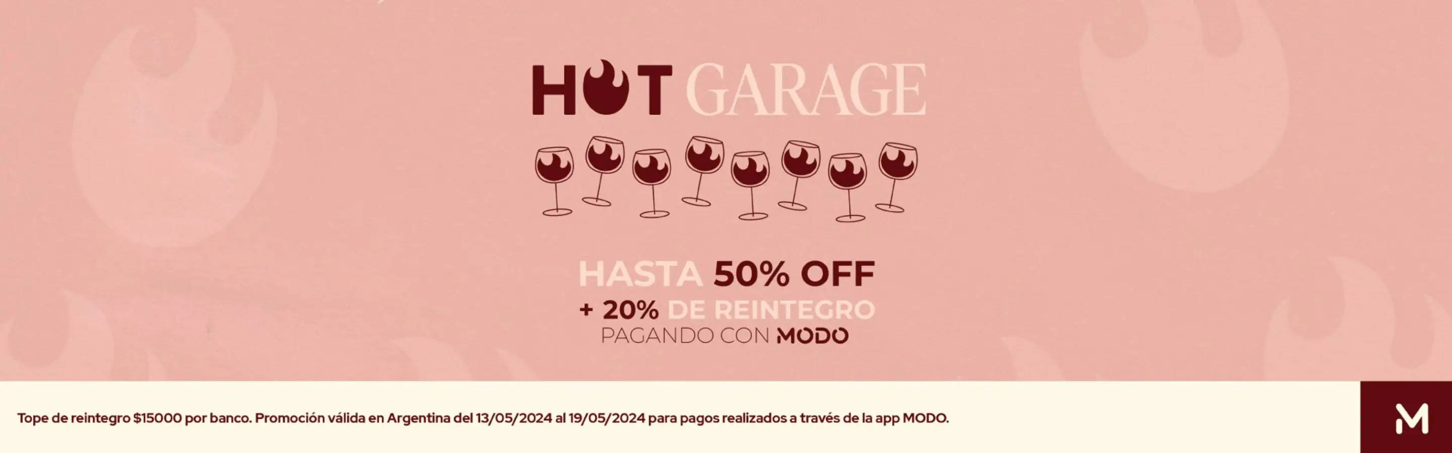 Hot Garage Hasta 50% OFF +20% de reintegro