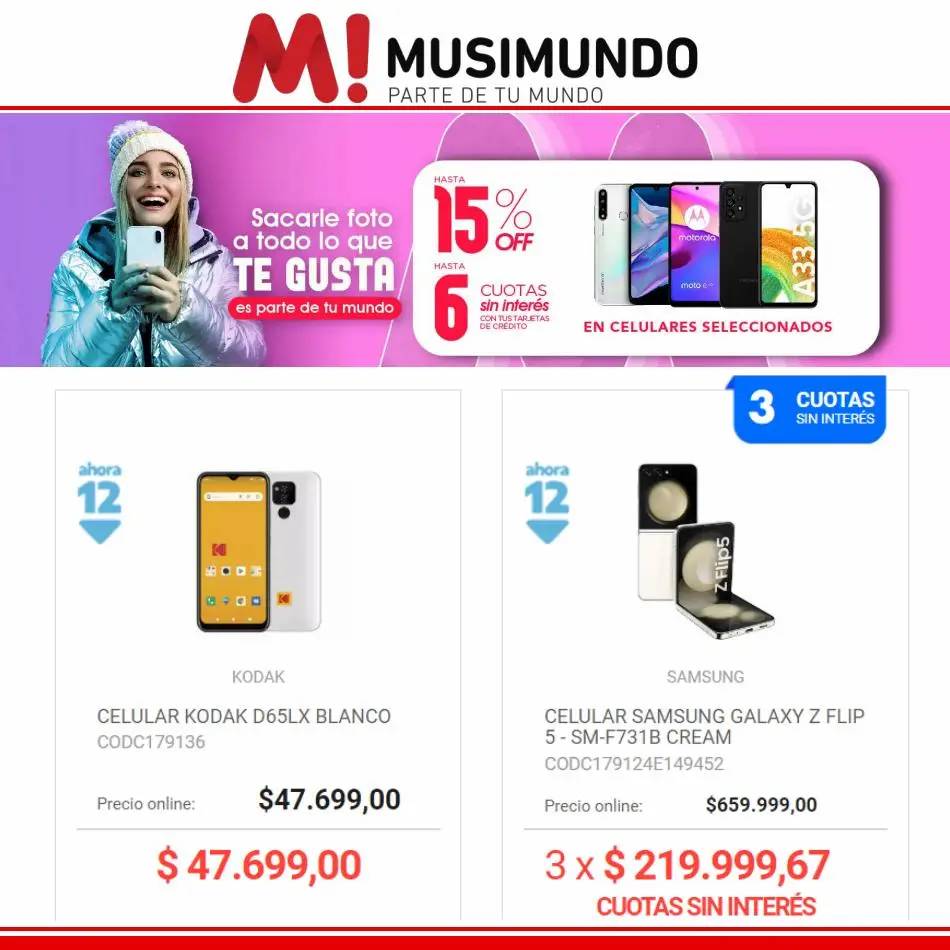 Musimundo Especial Celulares