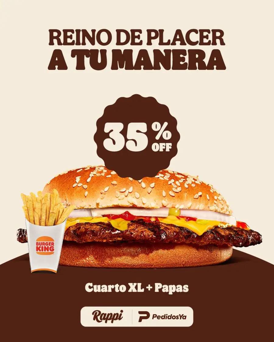  ¡Cortá la semana con burger! 35% OFF