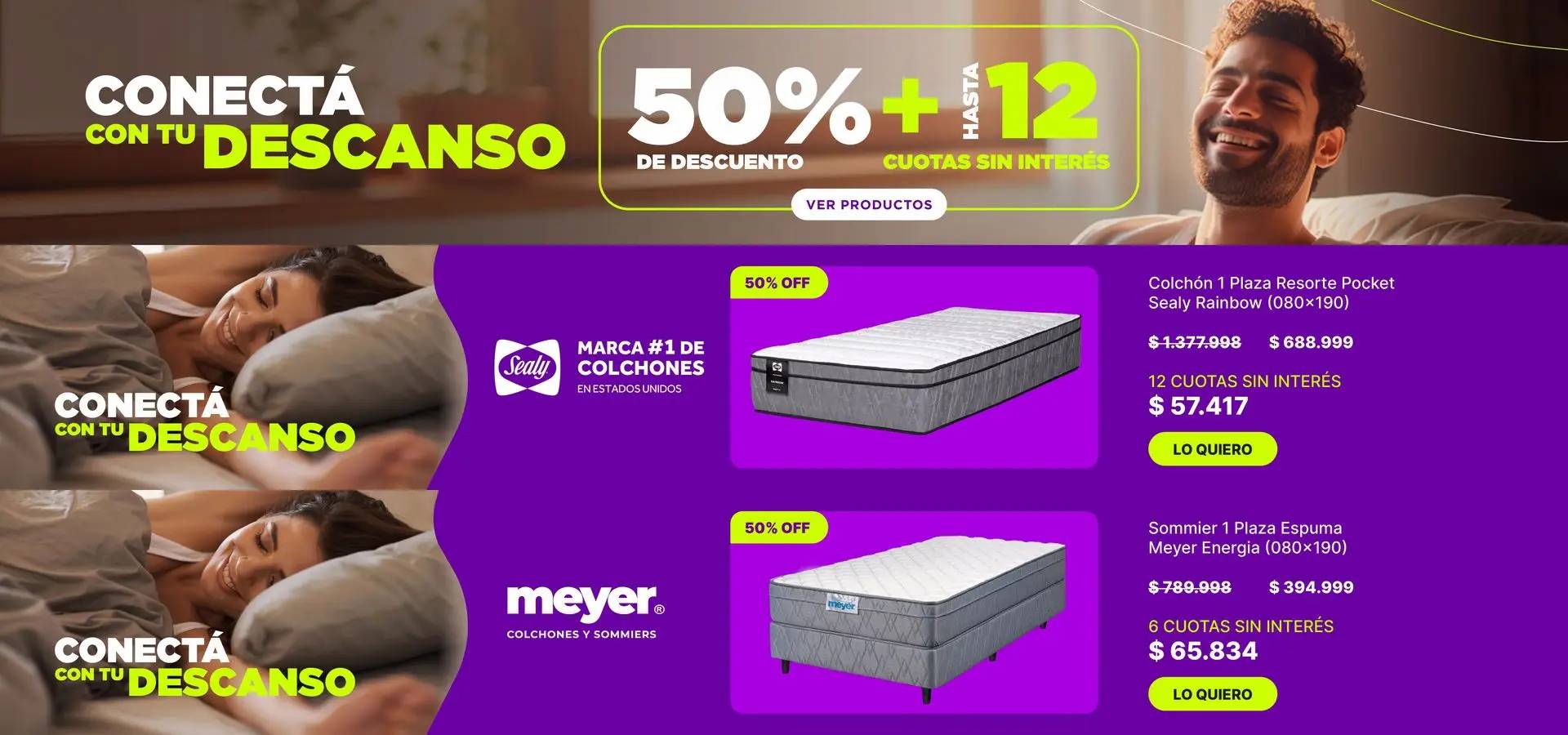 Conectá con tu descanso - 50% dto