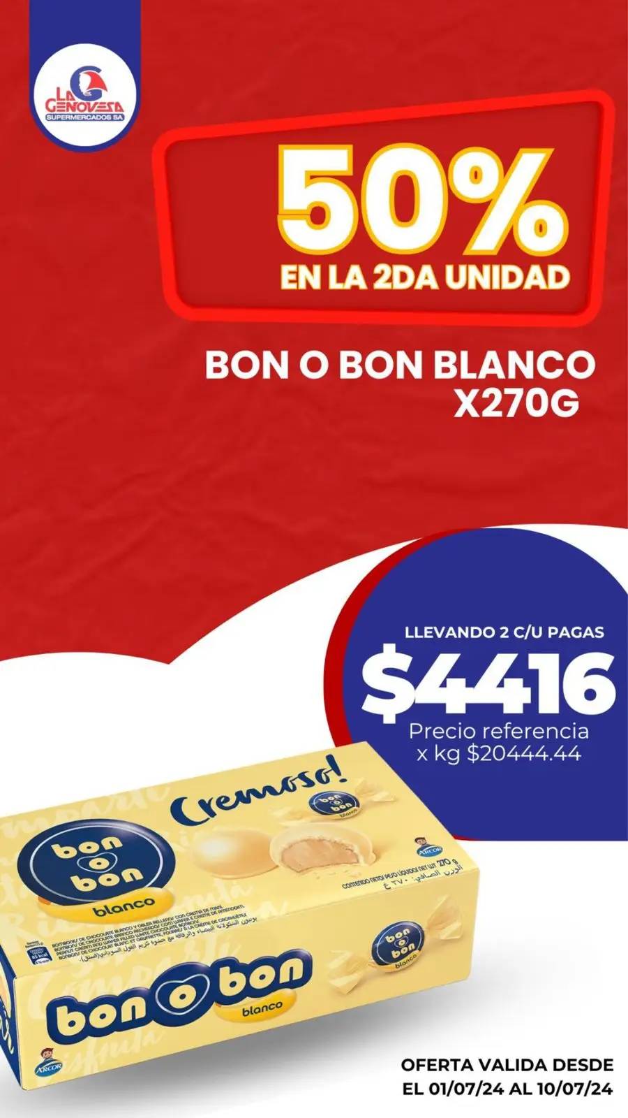 Ofertas La Genovesa al 10 de Julio