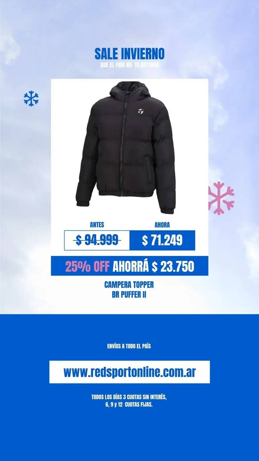 Sale Invierno 25% OFF ahorrá