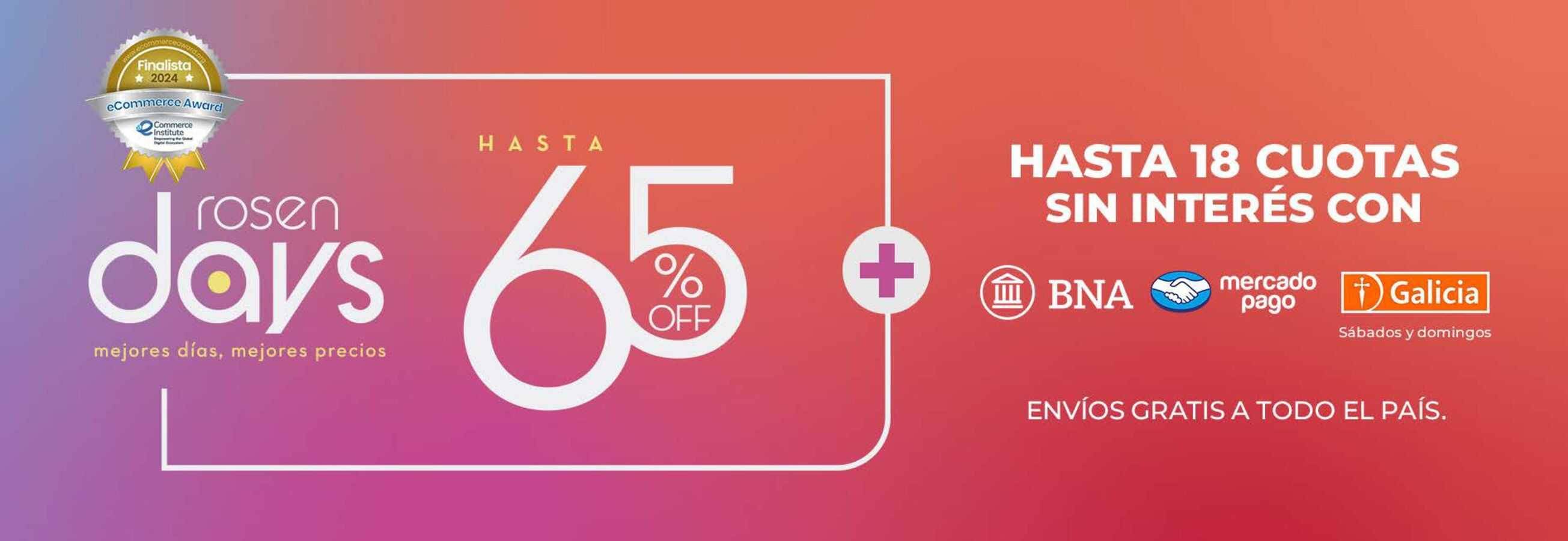 Promoción hasta 65% off