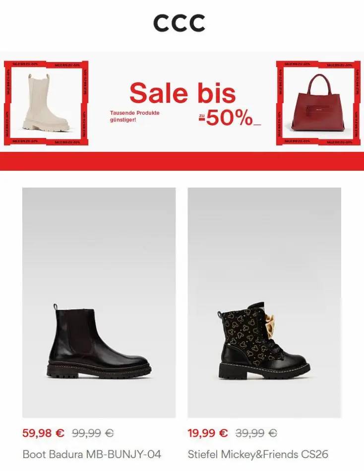 SALE BIS ZU 50%