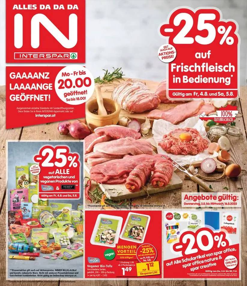 Interspar Restaurant flugblatt