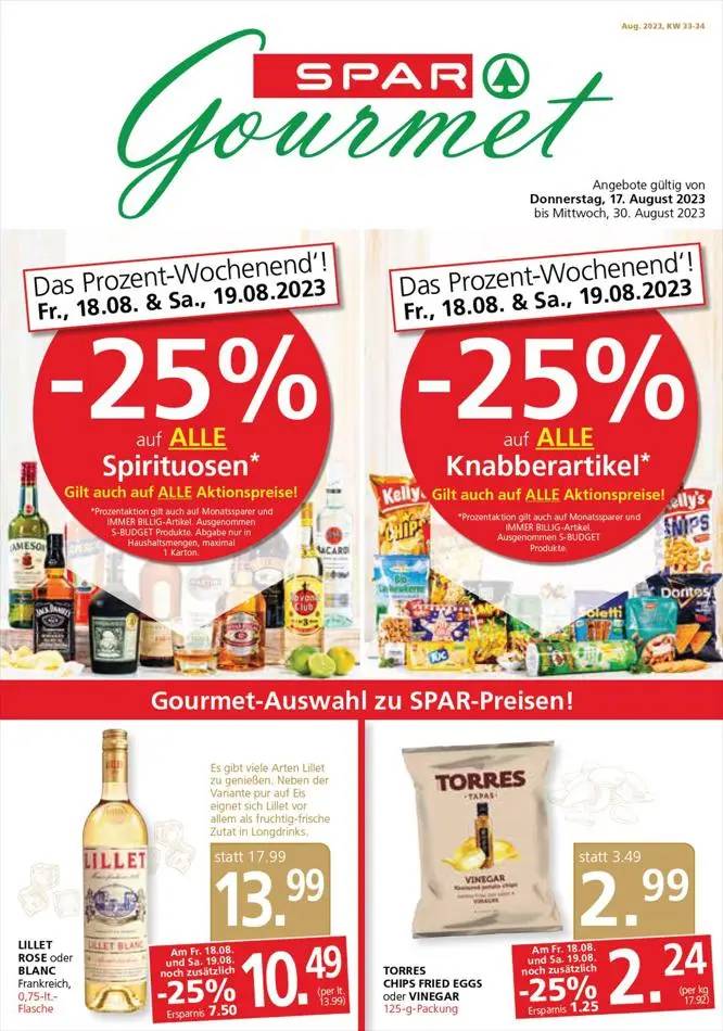 SPAR-Gourmet flugblatt