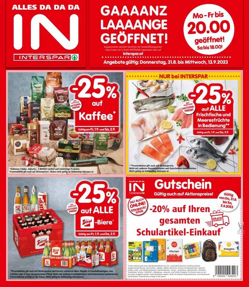 Interspar Restaurant flugblatt