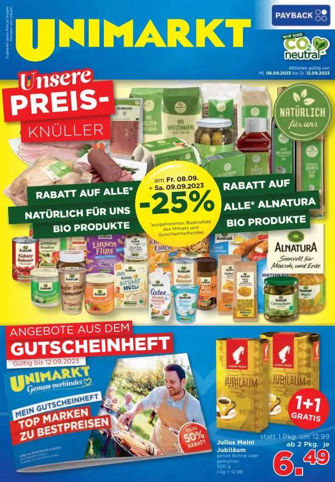 Unimarkt flugblatt