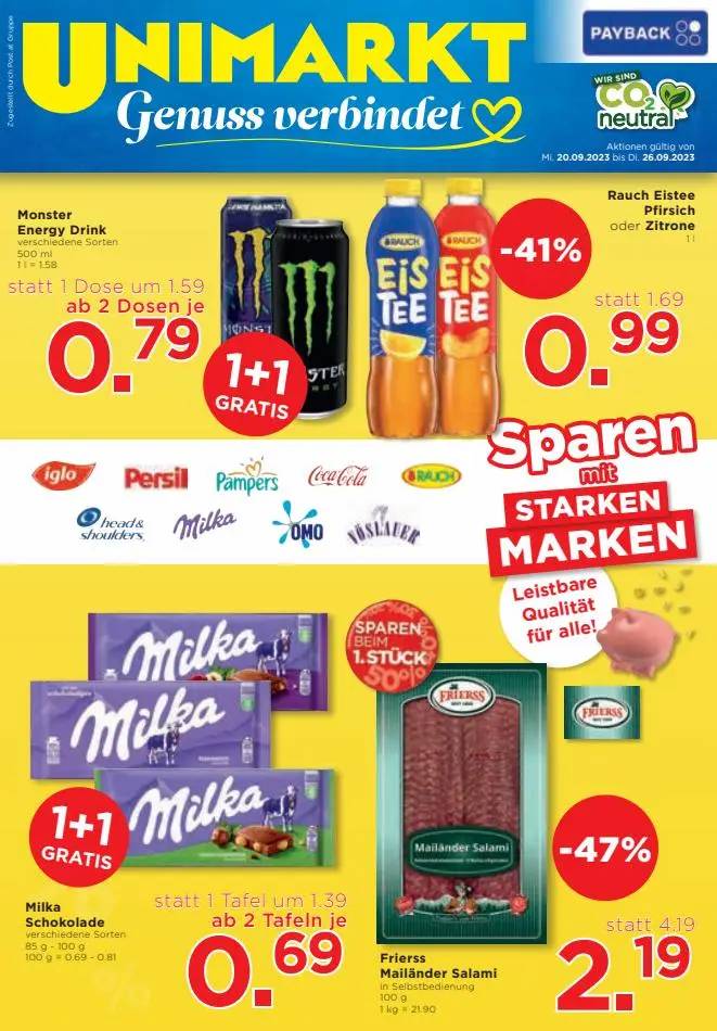 Unimarkt flugblatt