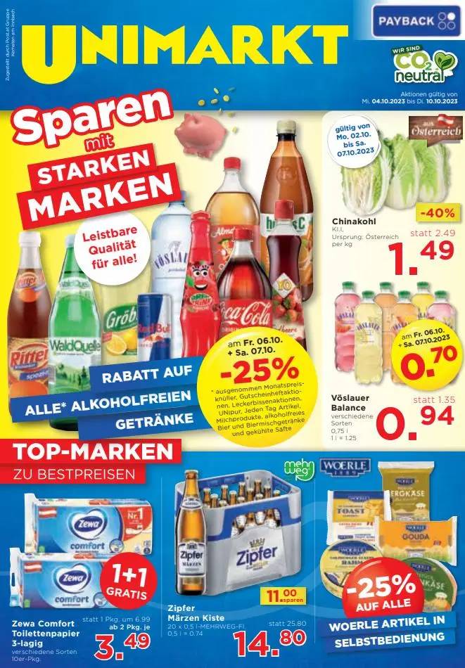 Unimarkt flugblatt