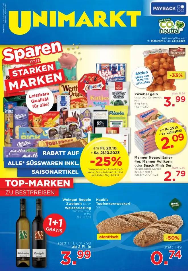 Unimarkt flugblatt