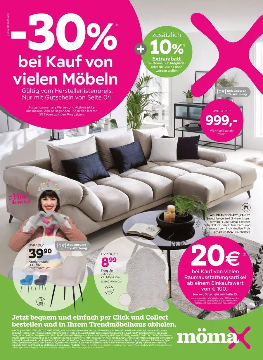 30% bei Kauf von vielen Möbeln