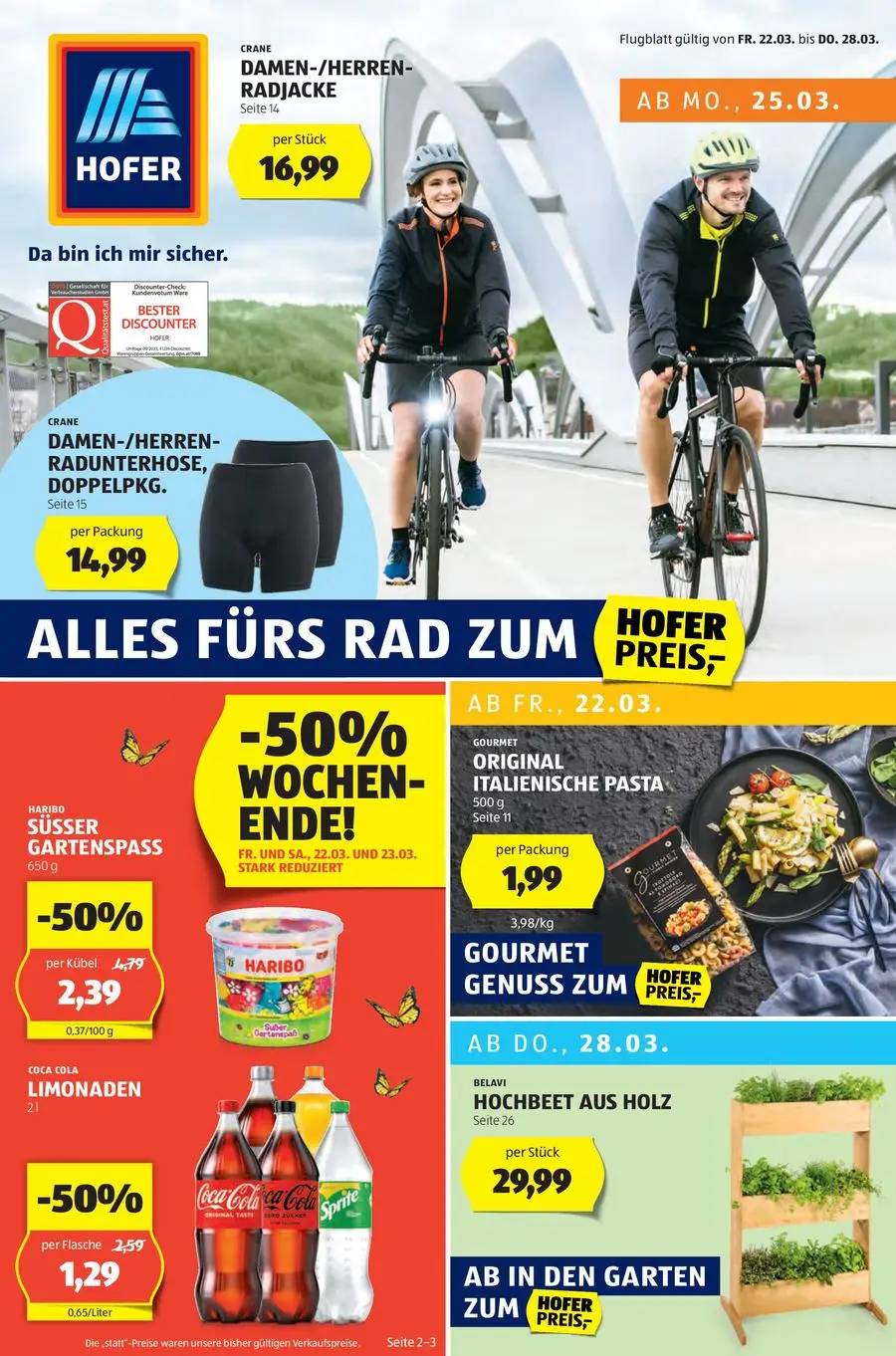 Blättern Sie online im HOFER Flugblatt