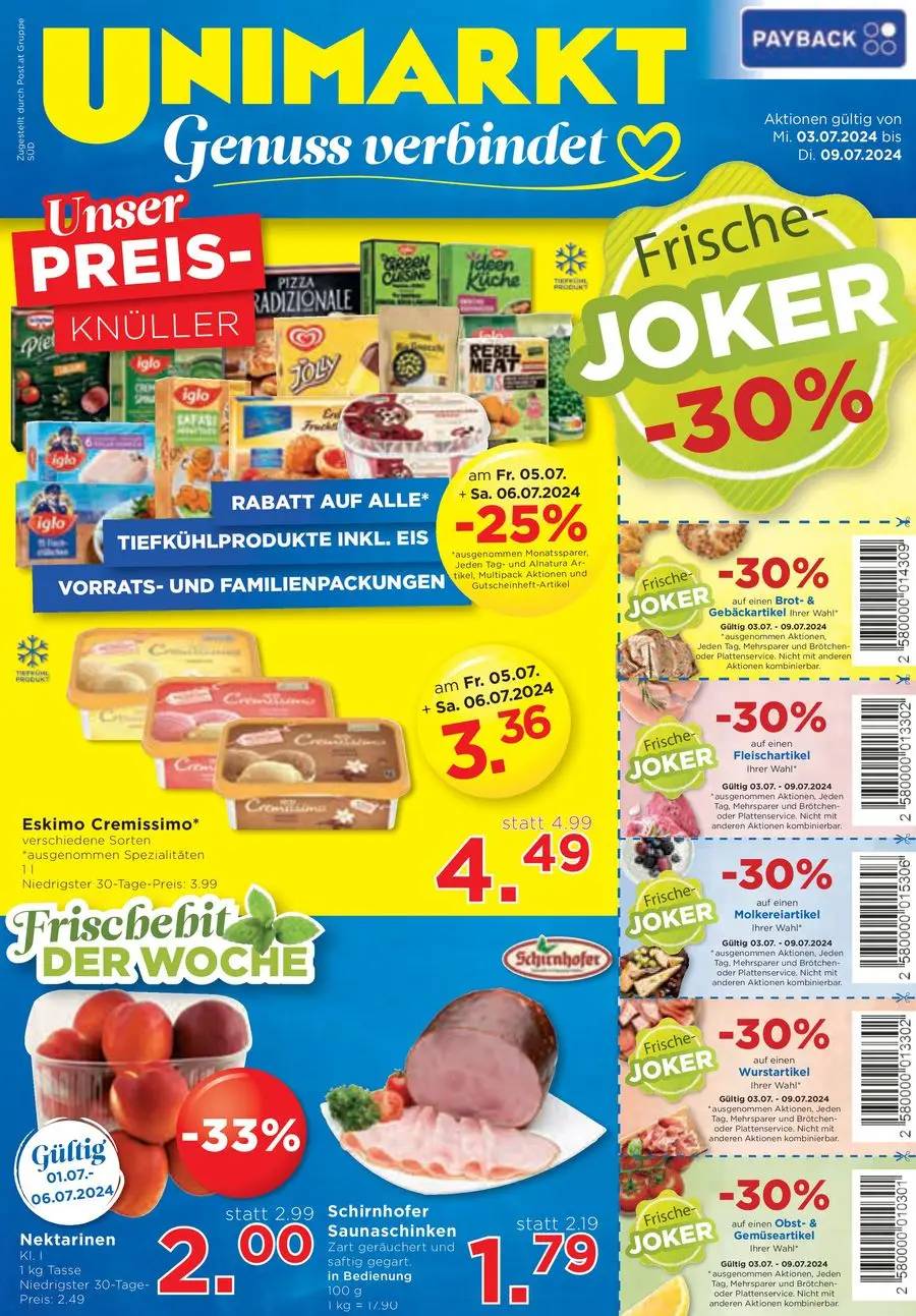 Unimarkt flugblatt