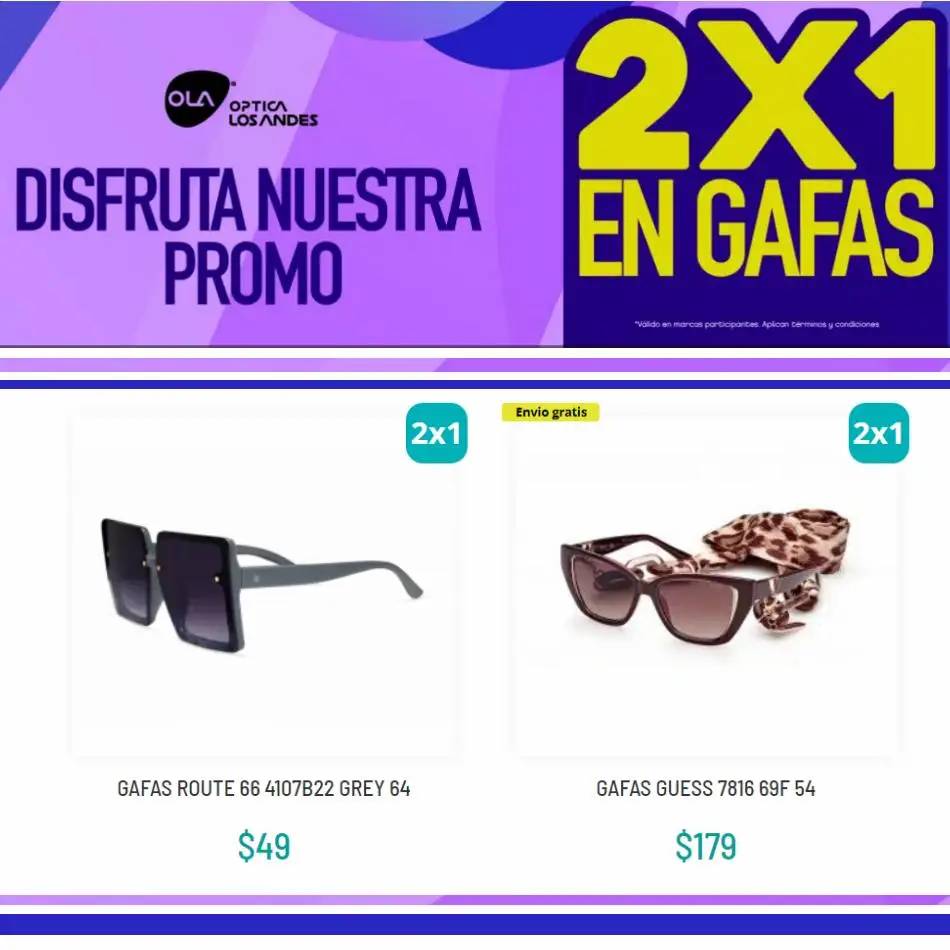 OLA Promo 2X1 en gafas