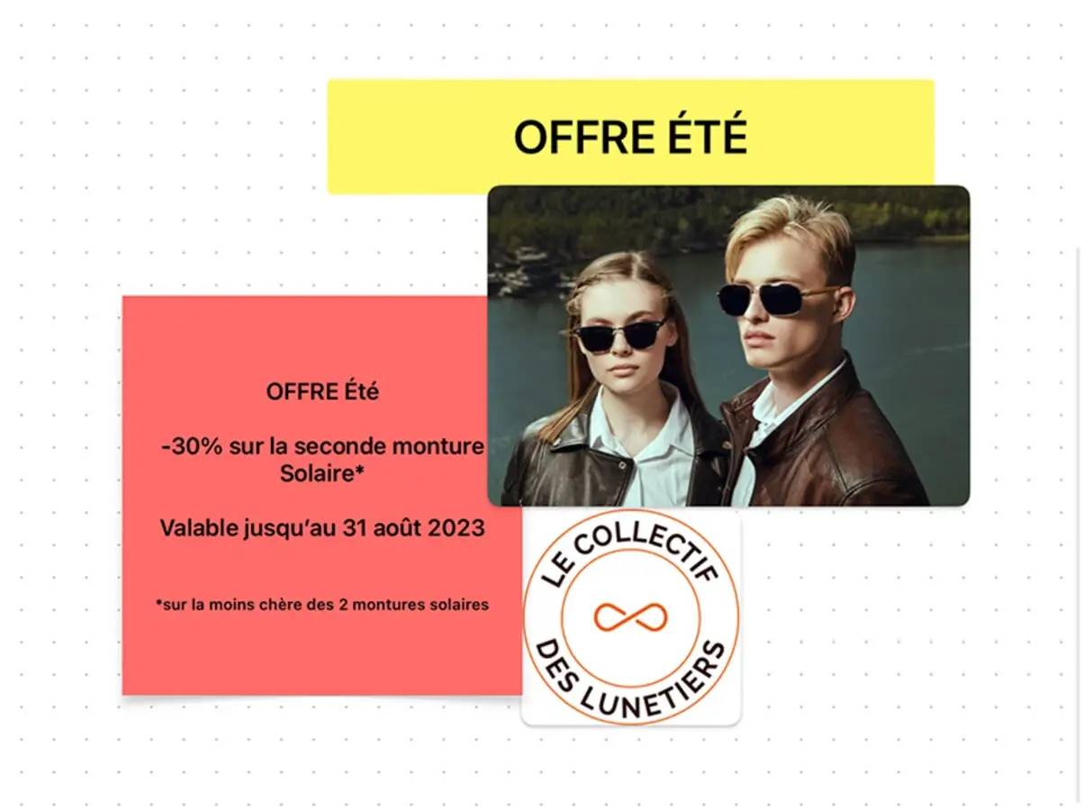 -30% sur la seconde monture Solaire