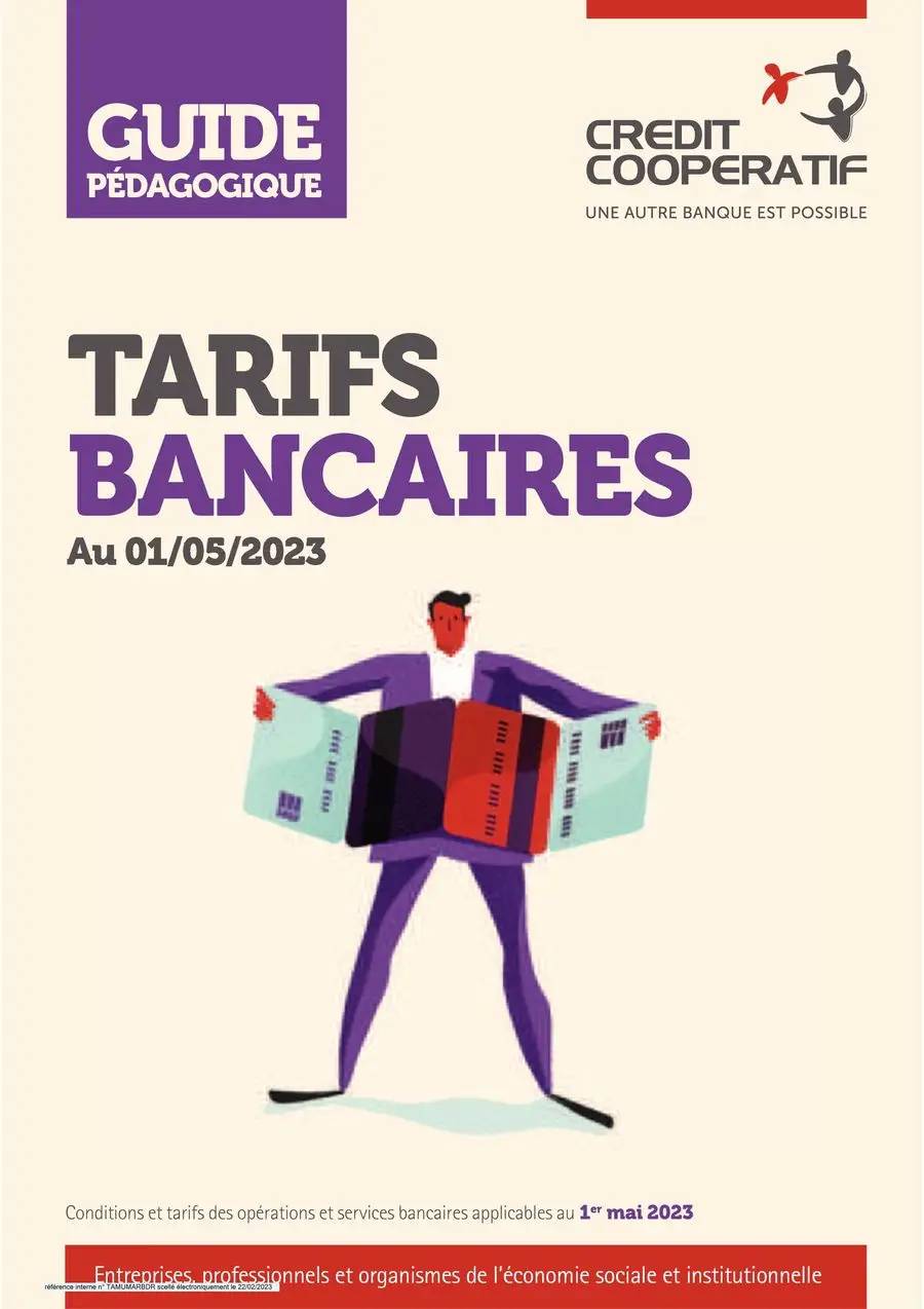 Credit Cooperatif Guide tarifs bancaires 2023