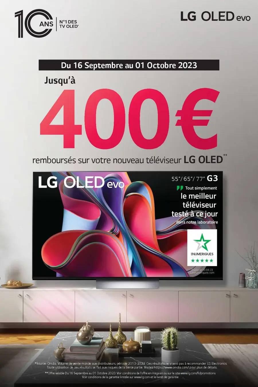 Jusqu'à 400€ remboursés !