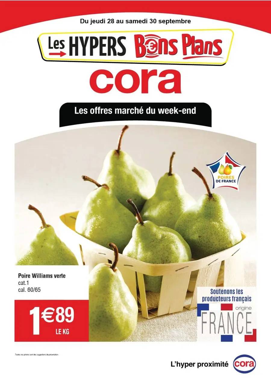 Les offres marché du week-end