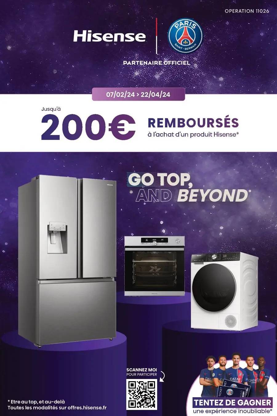  OFFRE HISENSE : JUSQU'À 200€ REMBOURSÉS !