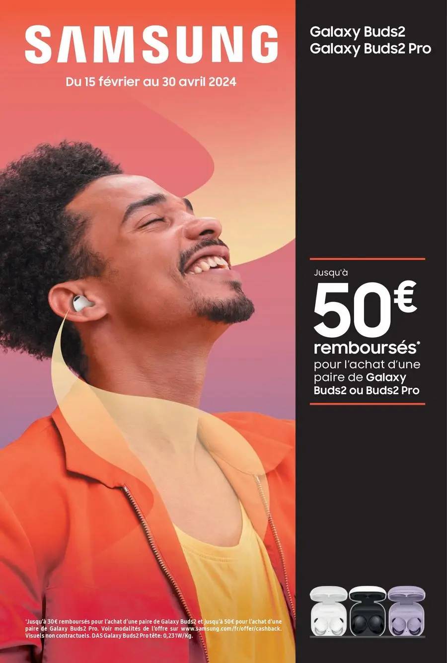 Jusqu'à 50€ remboursés avec Samsung