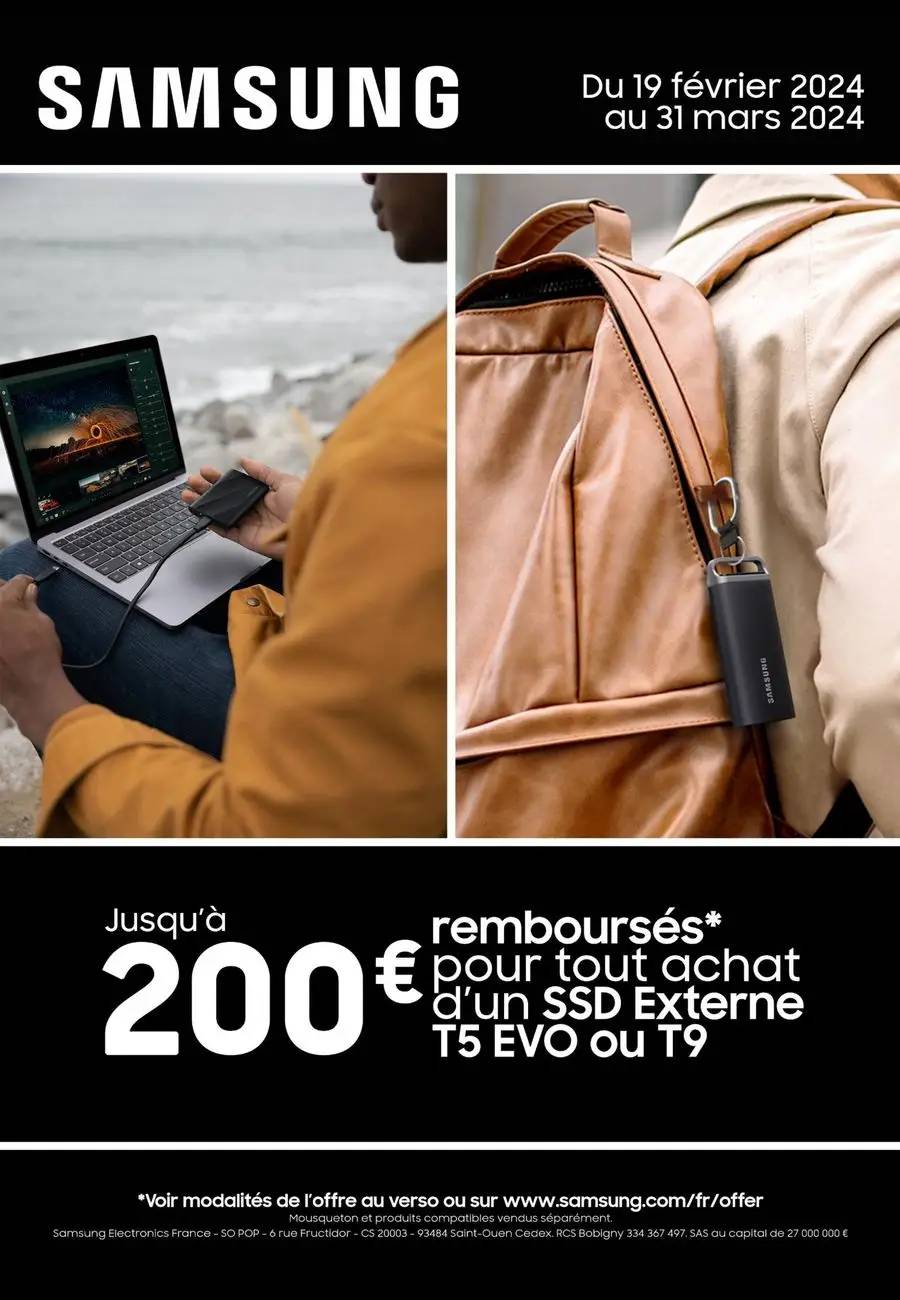 Jusqu'à 200€ remboursés avec Samsung