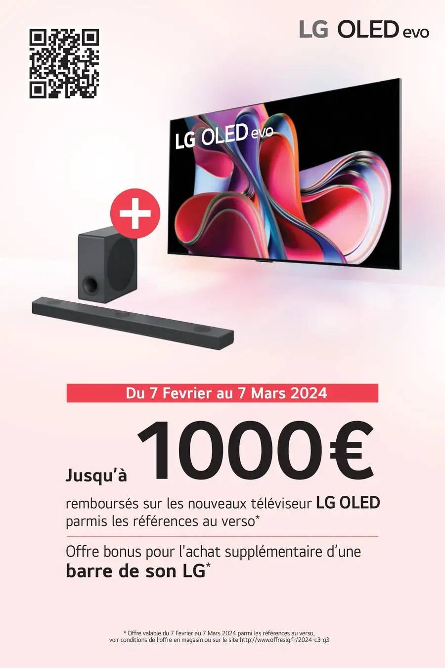 Jusqu'à 1000€ remboursés avec LG