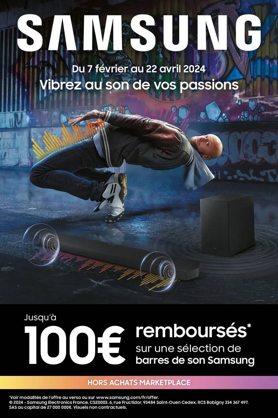 Jusqu'à 100€ remboursés avec Samsung