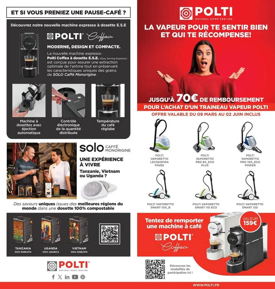  OFFRE POLTI : JUSQU'À 60€ REMBOURSÉS !