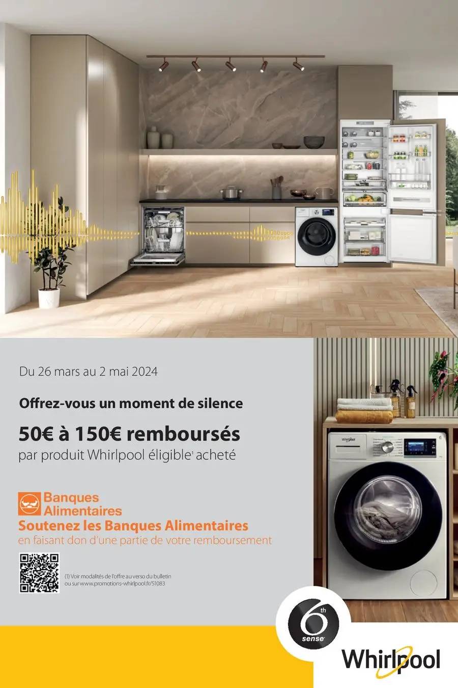 OFFRE WHIRLPOOL: JUSQU'À 150€ REMBOURSÉS !