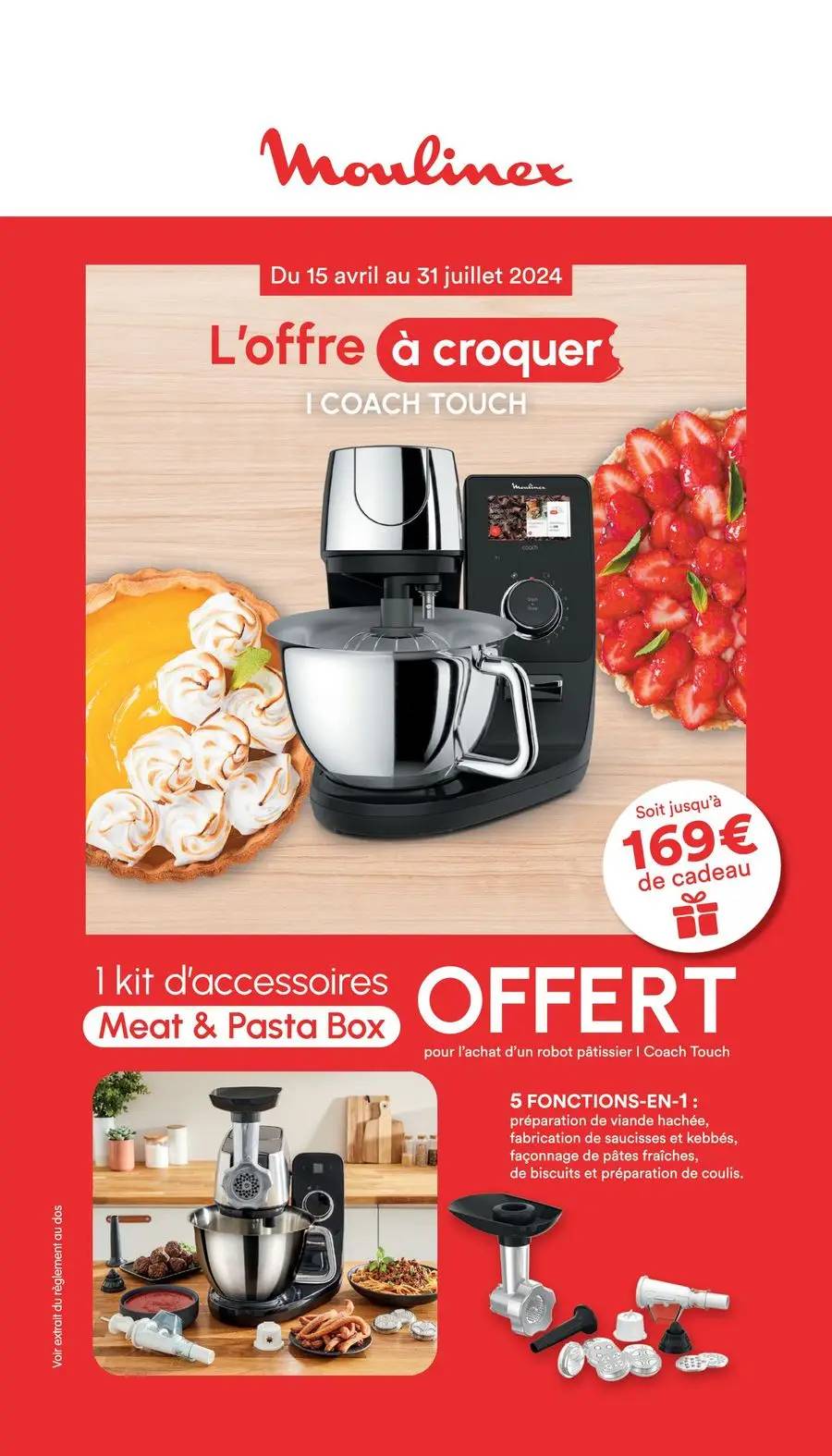  OFFRE MOULINEX: 1 KIT D'ACCESSOIRES OFFERT !