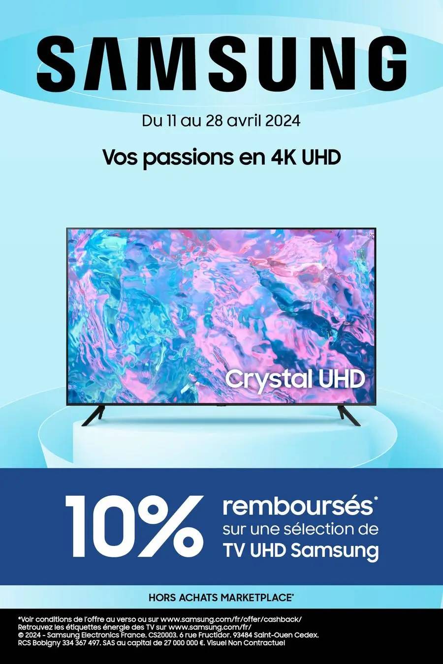 10% REMBOURSÉS AVEC SAMSUNG