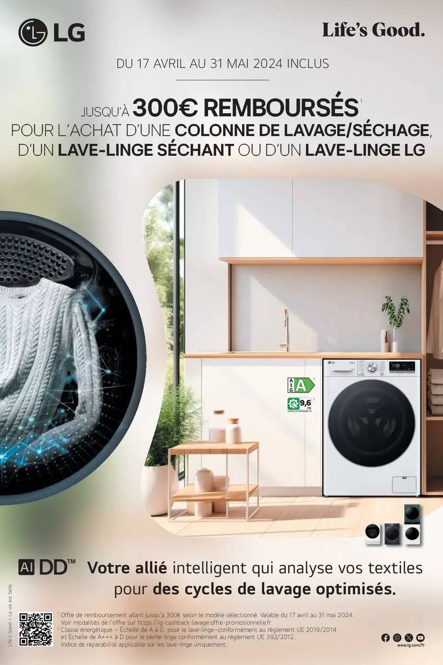 OFFRE LG : JUSQU'À 300€ REMBOURSÉS !