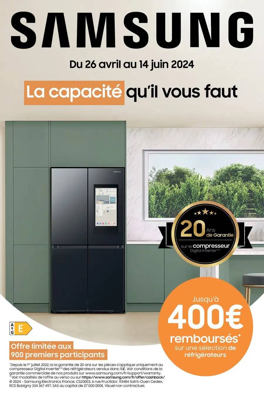 OFFRE SAMSUNG : JUSQU'À 400€ REMBOURSÉS !