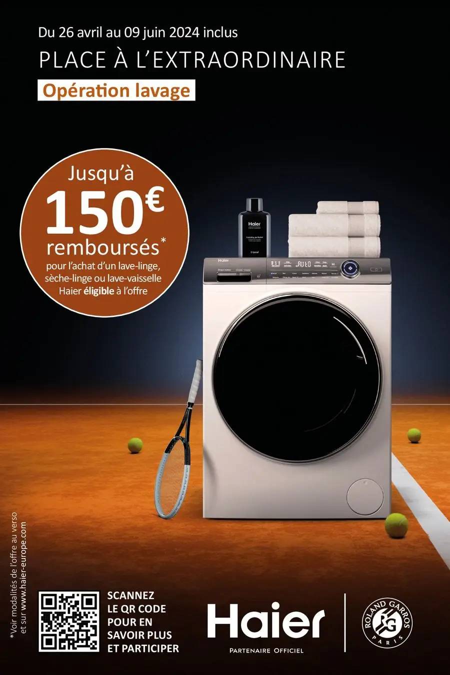 OFFRE HAIER : JUSQU'À 150€ REMBOURSÉS !