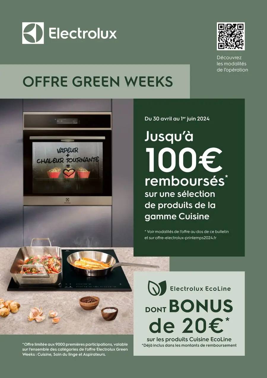  OFFRE ELECTROLUX : JUSQU'À 100€ REMBOURSÉS !