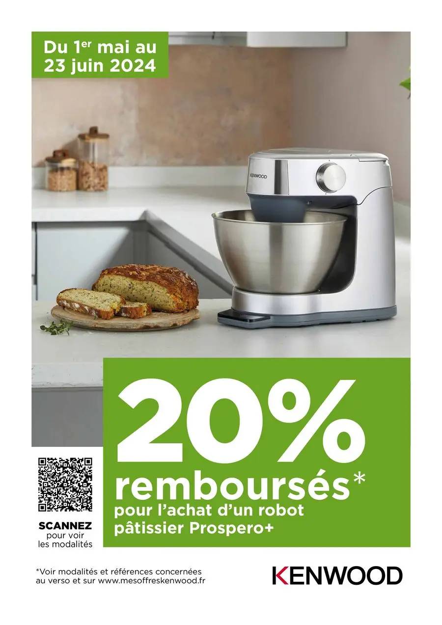  OFFRE KENWOOD: 20% REMBOURSÉS!