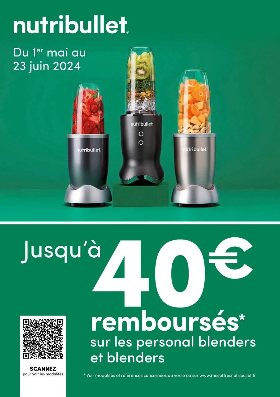 OFFRE NUTRIBULLET : JUSQU'À 20€ REMBOURSÉS!