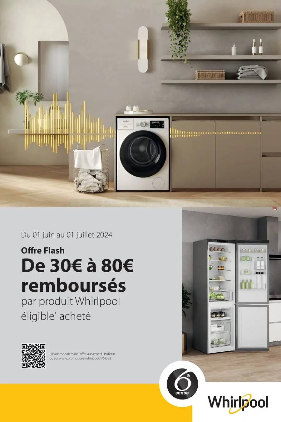 OFFRE WHIRLPOOL : JUSQU'À 80€ REMBOURSÉS !