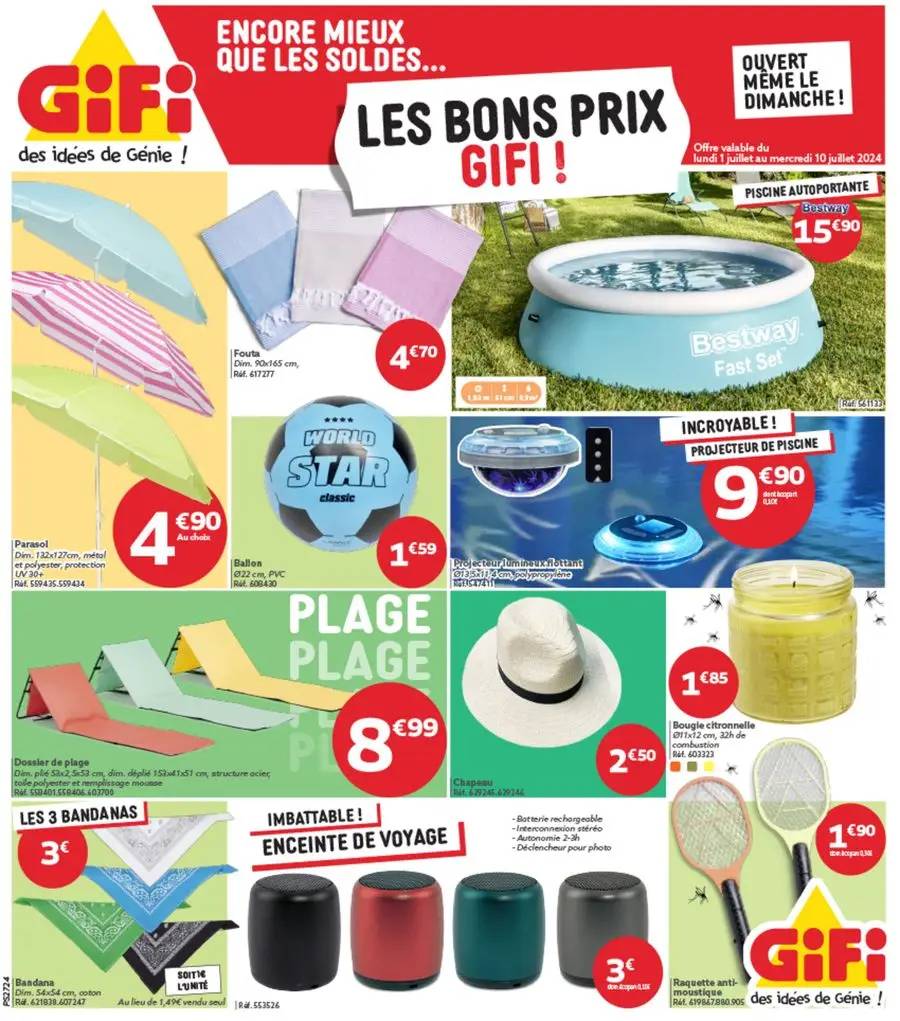 Encore mieux que les soldes, les bons prix GiFi !