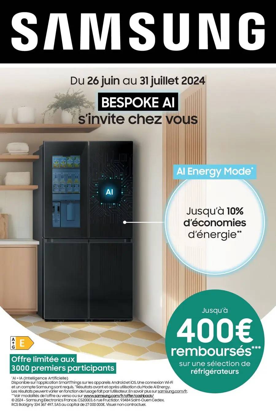  OFFRE SAMSUNG : JUSQU'À 400€ REMBOURSÉS !