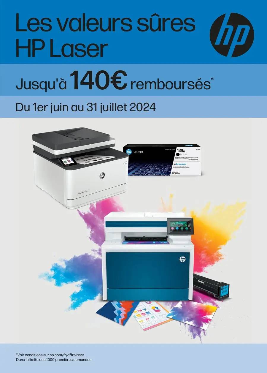 JUSQU'À 140€ REMBOURSÉS PAR HP