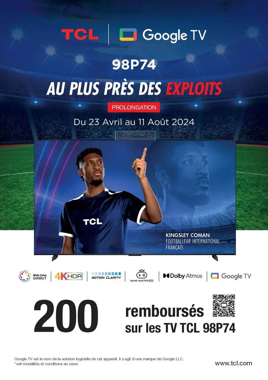 JUSQU'À 200€ REMBOURSÉS AVEC TCL